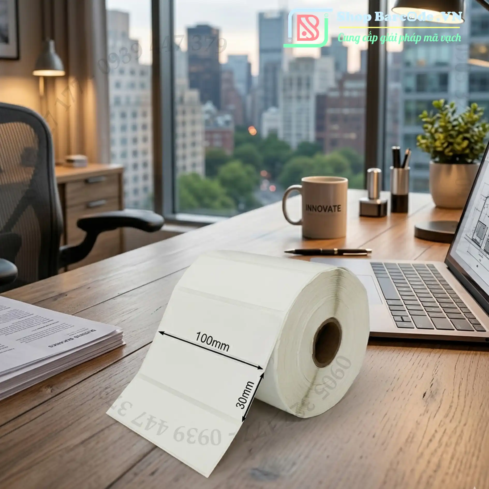 decal-nhựa-PVC-100x30mm-xé-không-rách-chống-thấm-nước